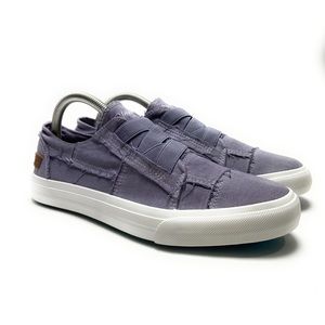 Blowfish Women's Marley Dusty Lavender Dusk Washed Canvas Slip On Shoes Size 9.5
